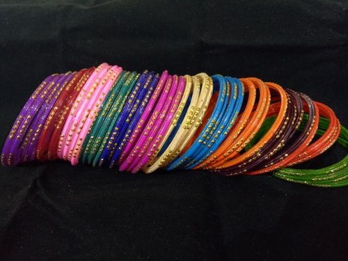 Fancy Glass Bangles Diameter: 2-10 2-8 2-6 2-4 2-2 Inch (In)