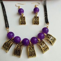 Beaded Mangalsutra With Earrings