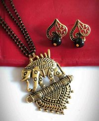 Designer Mangalsutra With Earrings