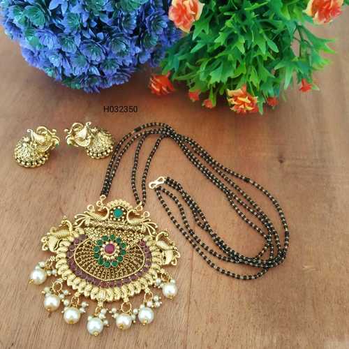 Meenakari Mangalsutra With Earrings