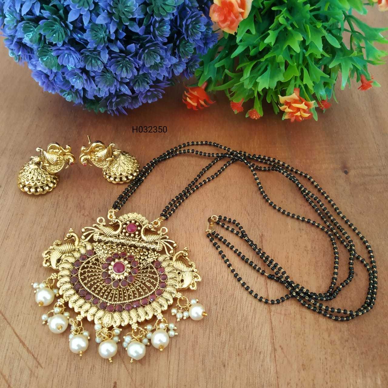 Meenakari Mangalsutra with Earrings