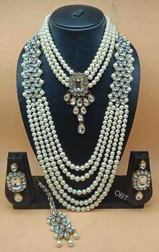 Beaded Kundan Combo Necklace Set