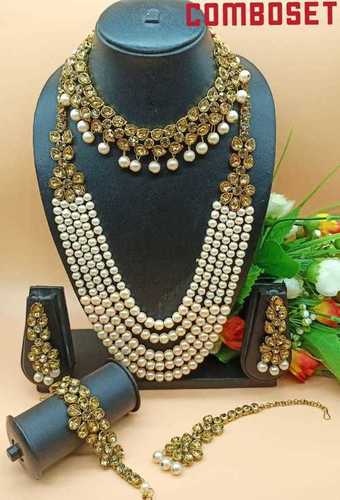 Multi Line Kundan Combo Necklace Set