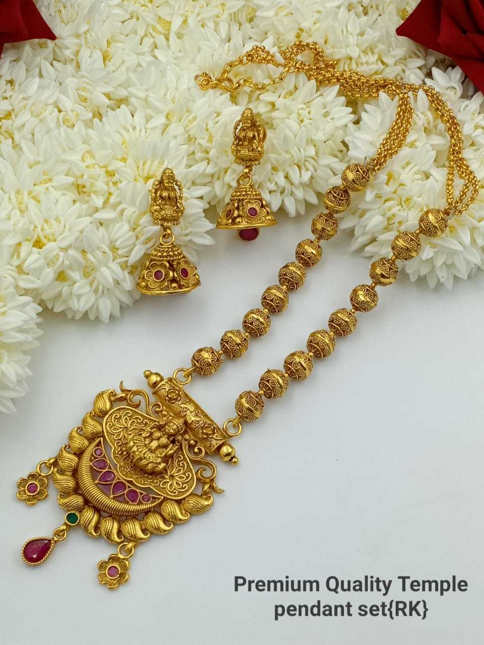 Golden Temple Necklace with Earrings