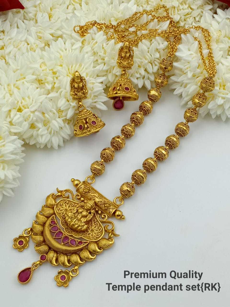 Golden Temple Necklace with Earrings