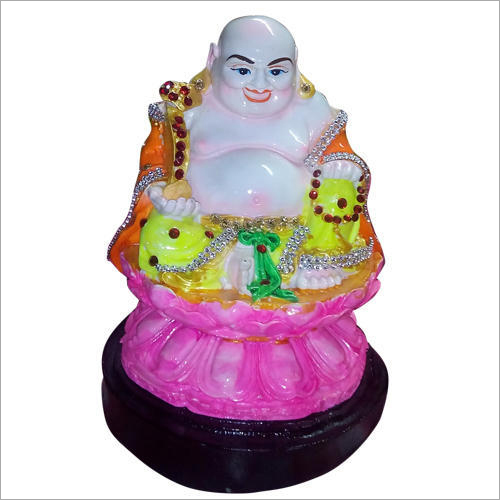 8 Inch FRP Laughing Buddha Statue - Multicolor, Polished Finish | Interior Decor, Lightweight at 2 Kilograms, Perfect for Decorative Use