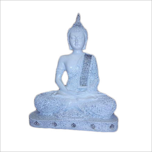 9 Inch FRP Sitting Buddha Statue - Multicolor, 9 Inch | Polished Finish for Elegant Interior Decor