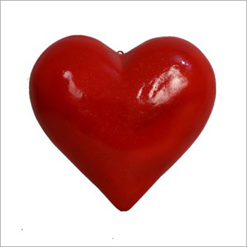 FRP Red Heart Cushion - Size 10x10 Inch Red Color | Sparkle Gloss Finish Ideal for Home Decor Weighs 500 Grams