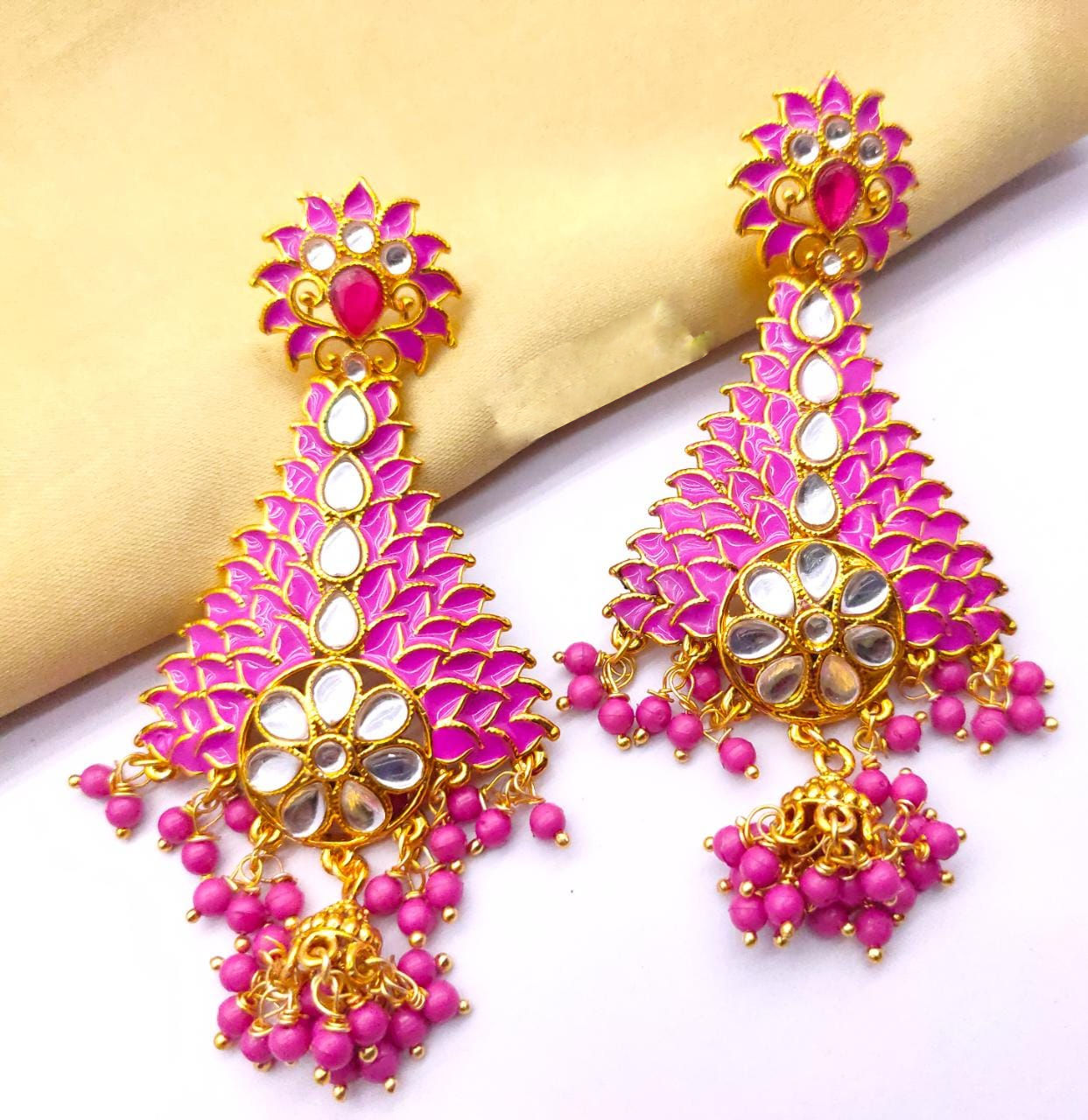 Meenakari Kundan Earrings