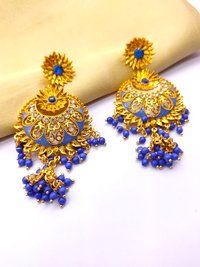 Kundan Meena Earrings