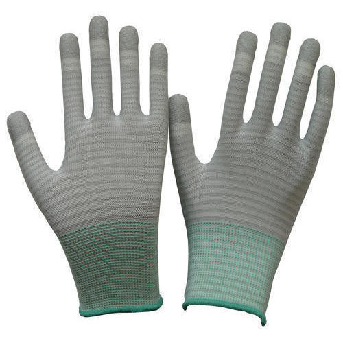 ESD PU Finger Stripe Gloves
