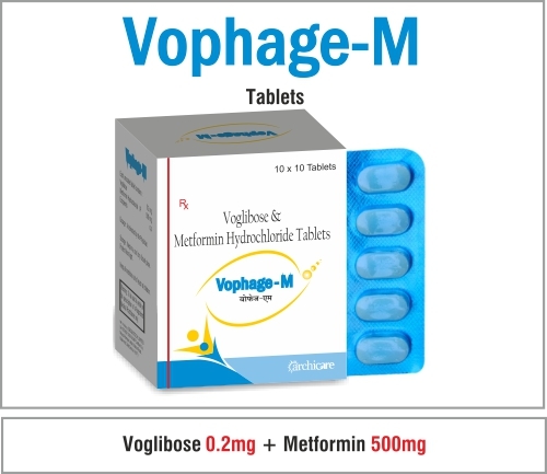 Voglibose  0.2mg + Metformin  500mg
