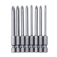 Electric Screwdriver Bits - Stainless Steel, Sizes 25mm To 150mm, Torx T6 To T50, Pozidrive Sizes 1 To 3, Bit Sockets 5 To 17mm A/f, 10 Pieces Pack