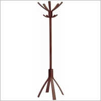 Wooden Coat Stand - 50 X 50 X 180 Cm, Brown Finish, 8 Hooks , 5 Kg Weight, 1 Year Warranty, Easy Assembly