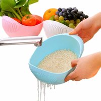 Rice Pulses Fruits Vegetable Noodles Pasta Washing Bowl & Strainer