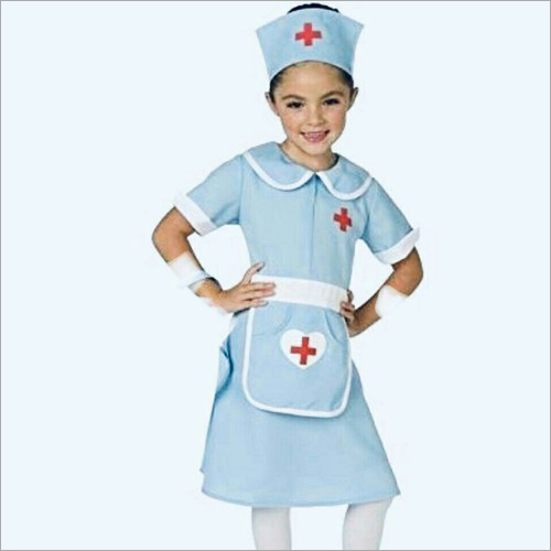 Nurse Costume - Cotton Fabric, Size Small | Suitable for Girls Aged 5-10, Ideal for All Seasons