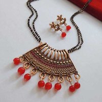 Artificial Party Mangalsutra with Earrings