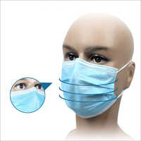 Hospital Face Mask - Non Woven Material, Standard Size | Disposable Usage For Clinics And Hospitals