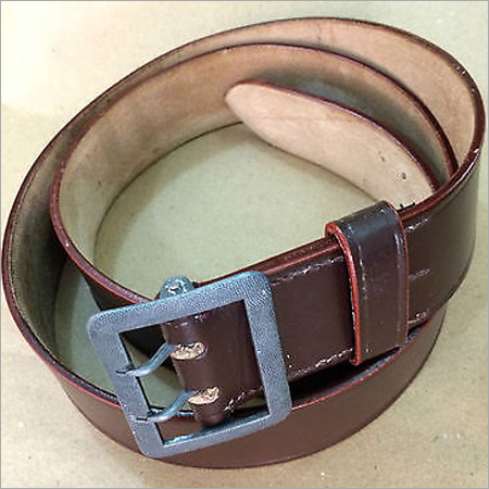 GERMAN WWII BROWN Leather Officers Belt w