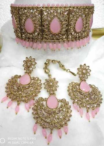 Choker Stone Bollywood Necklace Set