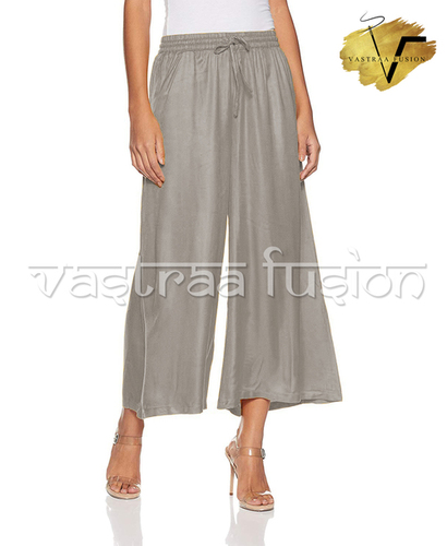 Ladies Rayon Sharara Divider - Cotton Flex, Sizes XS to 5XL, Available in 25 Colors | Washable, Modern Ethnic Design for Casual and Festive Occasions