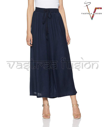 Ladies Plain Rayon Sharara Divider - Rayon Material, Regular Fit Sizes XS to 5XL, Available in 25 Colors | Ethnic Design, Washable Fabric, Custom Logo