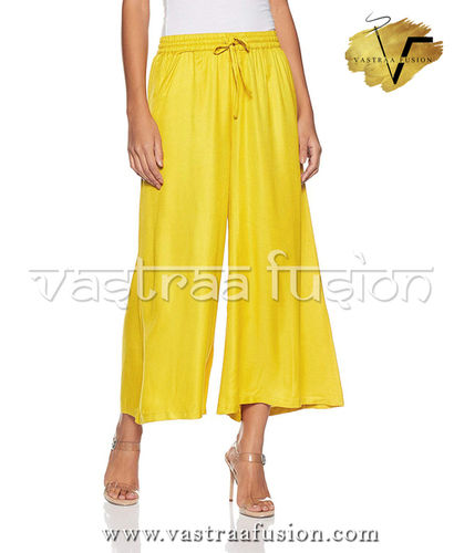 Ladies Plain Rayon Sharara Divider - Rayon Material, Size XS to 5XL, Available in 25 Vibrant Colors, Regular Fit for Casual and Festive Occasions