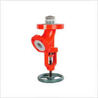 FEP Lined Flush Bottom Valve