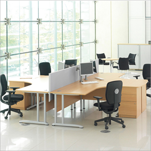 4 Partition Wooden Workstation