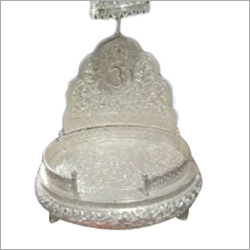 Polished 925 Silver Article White Metal Stand Singhasan