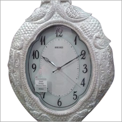 Oval 925 Silver Article Handicraft Wall Clock