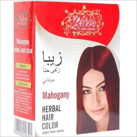 Zeba Mahogany Herbal Hair Color Direction: The Text Is Written On The Box And Pouch