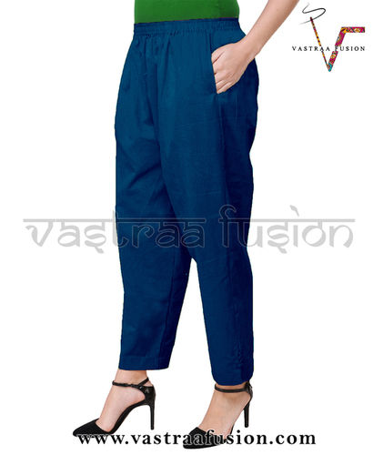 Ladies Ankle Length Cotton Pants - Cotton Flex, Sizes XS to 5XL, Available in 25 Colors, Regular Fit, Casual & Festive Wear | Washable, Plain Pattern, All Season Use