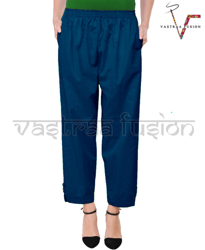 Ladies Ankle Length Cotton Pants