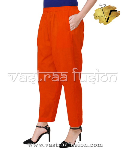 Ladies Ankle Length Cotton Pants - Cotton Flex, Available in 25 Colors, Sizes XS to 5XL, Regular Fit, Casual & Festive Occasions, Washable, Plain Pattern