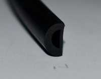 Black Rubber D Type Gasket - Rubber Material, 3 Mm To 200 Mm Size, 2 Mm To 100 Mm Thickness, Black Color, 100% Elongation, Smooth Surface Finish