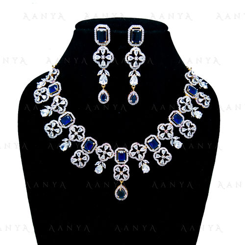 Blue Latest Design Ad Necklace Set