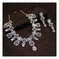 Immitation Jewellery AD Necklace Set