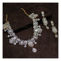 Immitation Jewellery AD Necklace Set