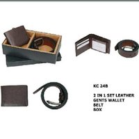 leather wallet and balts