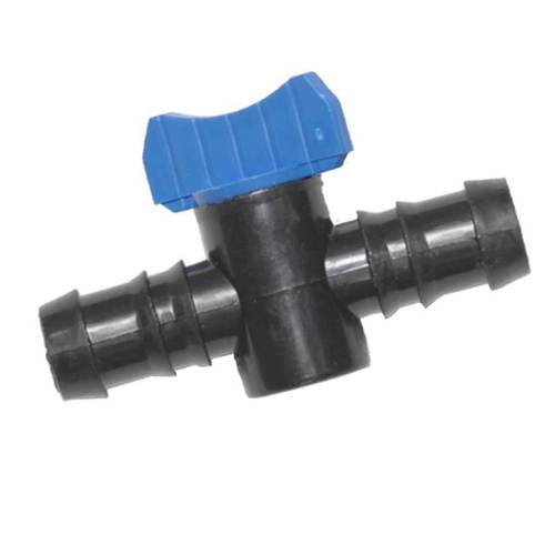16 mm Straight Barbed Connector with Valve