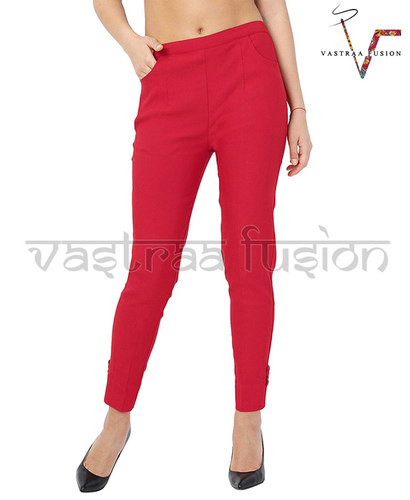 Ladies Ankle Lycra Pants - Cotton Flex, Sizes Xs To 5 Xl, Available In 25 Colors | Regular Fit For Casual And Festive Occasions