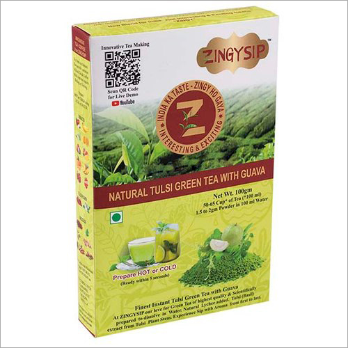 Powder 100 Gm Zingysip Green Tea With Fruit (Guava)