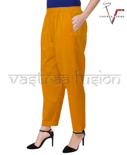 Ladies Ankle Rayon Pants - Cotton Flex Material, Available in 25 Colors, Regular Fit Sizes XS to 5XL, Perfect for Casual and Festive Occasions
