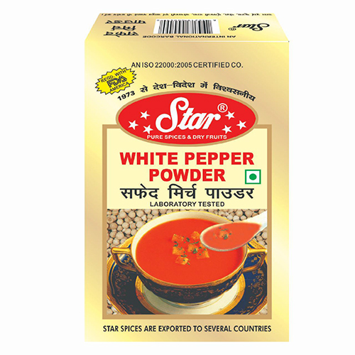 White Pepper Powder - Food Grade 100g & 500g | Blended White Color Store at Room Temperature