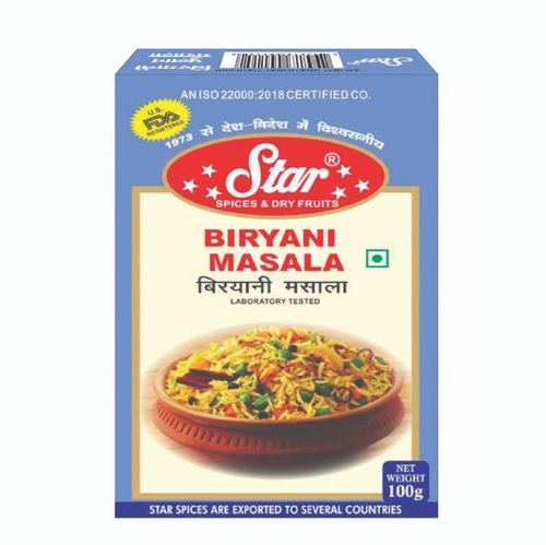 Biryani Masala - Food Grade Blended Biryani Pulao Masala | Available in Multiple Weights: 50g, 100g, 200g, 500g, 1000g, Store at Room Temp.