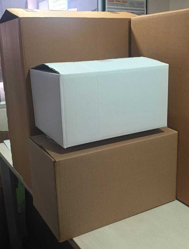 Brown Packaging Box - Corrugated Cardboard, Variable Dimensions | 3-5 Ply, 150-300 kPa Bursting Strength, Ideal for Shipping and Storage
