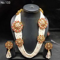 Moti Cut Rani Long Necklace Set