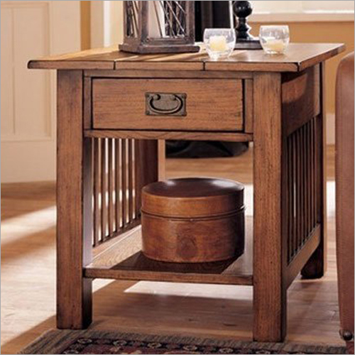 Sheesham and Teak Wood Storage Side Table