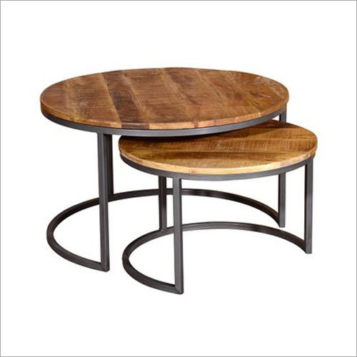 Round Epoxy Resin Teak Wood Coffee Table For Home And Hotel at Best ...